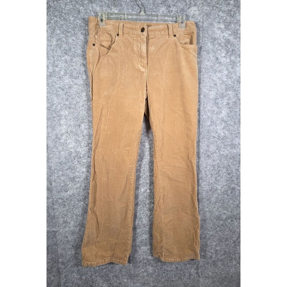 Chico's Women's Strech Corduroy Pants Tan Size M Cabincore Light Academia